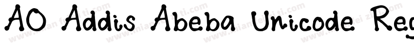 AO Addis Abeba Unicode Regular字体转换